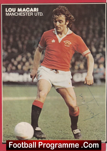 Manchester United Lou Macari Signed Autographed Picture Man Utd - Image 2