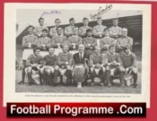 Manchester United Multi Autographed Signed Picture Man Utd 1960s