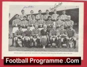 Manchester United Multi Autographed Signed Picture Man Utd 1960s