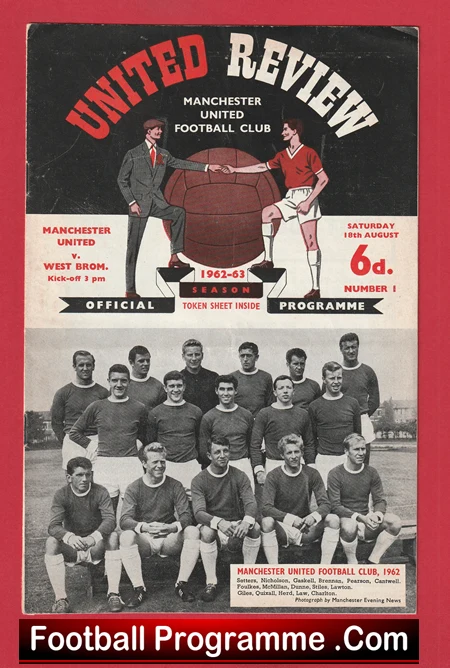 Manchester United v WBA 1962 - Man Utd 62 Denis Law Debut Match - Image 2