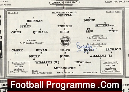Manchester United v WBA 1962 - Man Utd 62 Denis Law Debut Match - Image 3