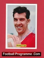 Manchester United Ronnie Cope Autograph Signed Football Card Man Utd