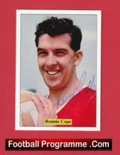 Manchester United Ronnie Cope Autograph Signed Football Card Man Utd
