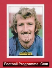 Manchester United Alex Stepney Autograph Signed Football Card Man Utd