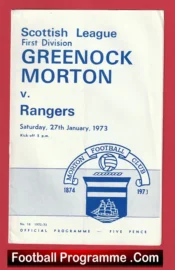 Greenock Morton v Glasgow Rangers 1973
