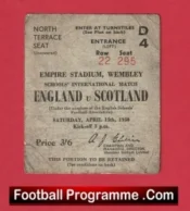 England v Scotland 1950 – Football Match Ticket Wembley