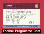Aston Villa v Manchester United 2008 – Match Ticket FA Cup