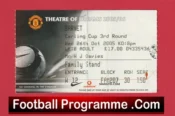 Manchester United v Barnet 2005 – League Cup Football Ticket