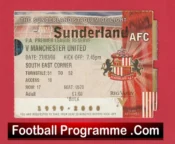Sunderland v Manchester United 2000 – Match Ticket