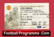 Manchester United v Middlesbrough 2007 – Football Ticket