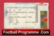Chelsea v Manchester United 1998 – League Cup Ticket
