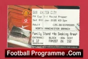 Manchester United v Exeter City 2005 – FA Cup Ticket