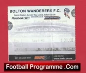 Bolton Wanderers v Manchester United 2004 – Football Ticket
