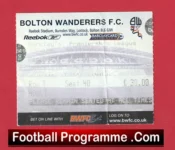 Bolton Wanderers v Manchester United 2004 – Football Ticket