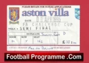 Crystal Palace v Manchester United 1995 – FA Cup Semi Final Football Ticket
