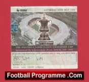 Manchester United v Everton 1995 – FA Cup Final Football Ticket