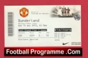 Manchester United v Sunderland 2012 – Football Ticket
