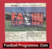 Manchester United v Chelsea 1994 – FA Cup Final Match Ticket
