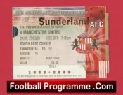 Sunderland v Manchester United 2000 – Football Ticket