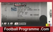 Manchester United v Tottenham 2009 – League Cup Final Ticket