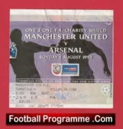 Manchester United v Arsenal 1999 – Charity Shield Match Ticket Full