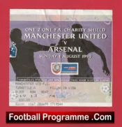 Manchester United v Arsenal 1999 – Charity Shield Match Ticket Full