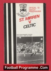 St Mirren v Glasgow Celtic 1978 – Alex Ferguson Manager