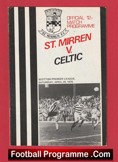 St Mirren v Glasgow Celtic 1978 - Alex Ferguson Manager - Image 2