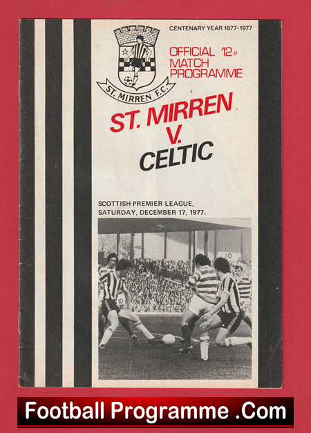 St Mirren v Glasgow Celtic 1977 - Alex Ferguson Manager - Image 2