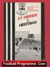 St Mirren v Hibernian Hibs 1978 – Alex Ferguson Manager