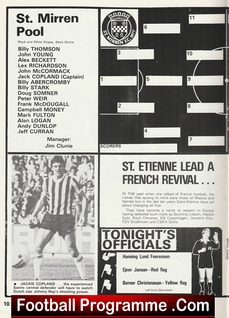 St Mirren v AS St Etienne 1980 - UEFA Cup - Image 3