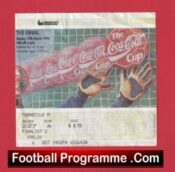 Manchester United v Aston Villa 1994 – League Cup Final Ticket