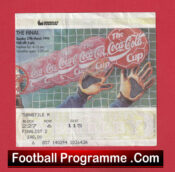 Manchester United v Aston Villa 1994 – League Cup Final Ticket