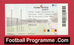 Manchester United v Middlesbrough 2016 - Press Football Ticket