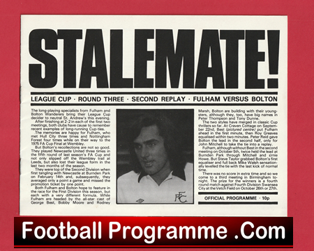 Fulham v Bolton Wanderers 1976 - LC Replay Bobby Moore Sent Off - Image 2
