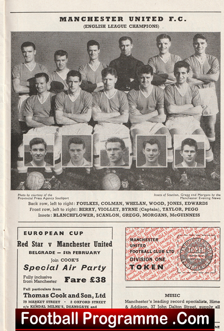 Manchester United v Red Star Belgrade 1958 - Munich Season 1957/58 - Image 4