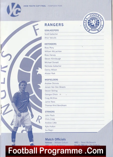 Glasgow Rangers v Glasgow Celtic 2008 - Scottish Youth Cup Final - Image 4