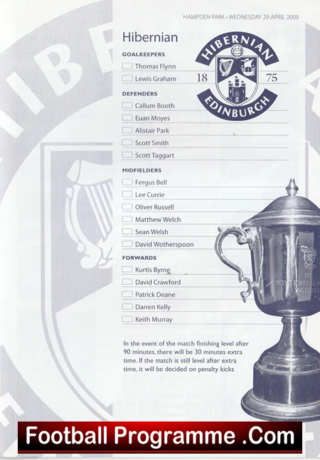Glasgow Rangers v Hibernian Hibs 2009 - Scottish Youth Cup Final - Image 4