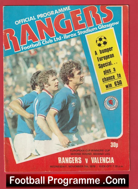 Glasgow Rangers v Valencia 1979 - European Cup ECWC - Image 2