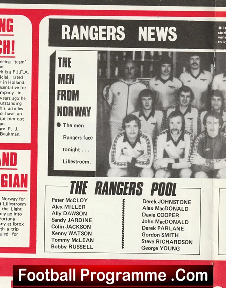 Glasgow Rangers v Lillestroem 1979 - European Cup ECWC - Image 3