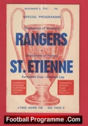 Glasgow Rangers v St Etienne 1975 – European Cup ECWC