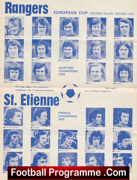 Glasgow Rangers v St Etienne 1975 - European Cup ECWC - Image 3