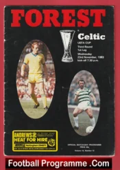 Nottingham Forest v Glasgow Celtic 1983 – UEFA Cup