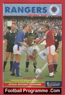 Glasgow Rangers v Sparta Prague 1991 - European Cup ECWC