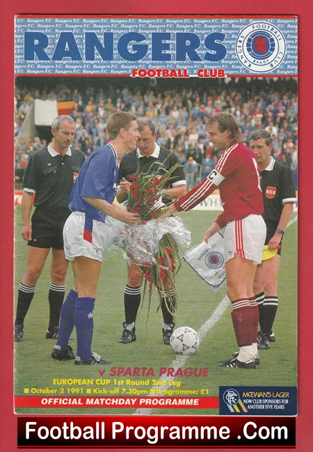 Glasgow Rangers v Sparta Prague 1991 - European Cup ECWC - Image 2