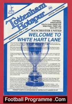 Tottenham Hotspur v Manchester United 1990 Youth Cup Semi Final