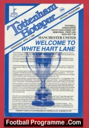 Tottenham Hotspur v Manchester United 1990 Youth Cup Semi Final