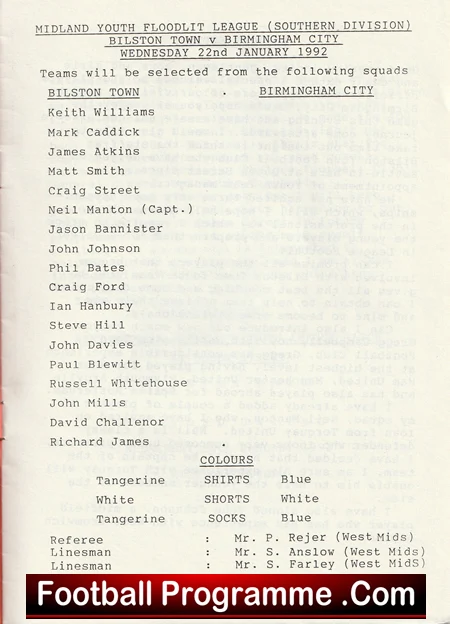 Bilston Town v Birmingham City 1992 - Image 3
