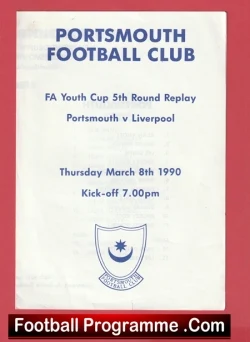 Portsmouth v Liverpool 1990 - FA Youth Cup Steve Macmanaman