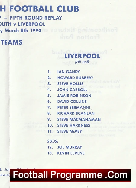Portsmouth v Liverpool 1990 - FA Youth Cup Steve Macmanaman - Image 4